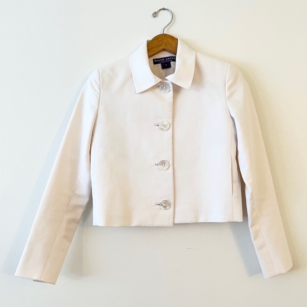Vintage 90s/Y2K cotton cropped Ralph Lauren Jacket XS